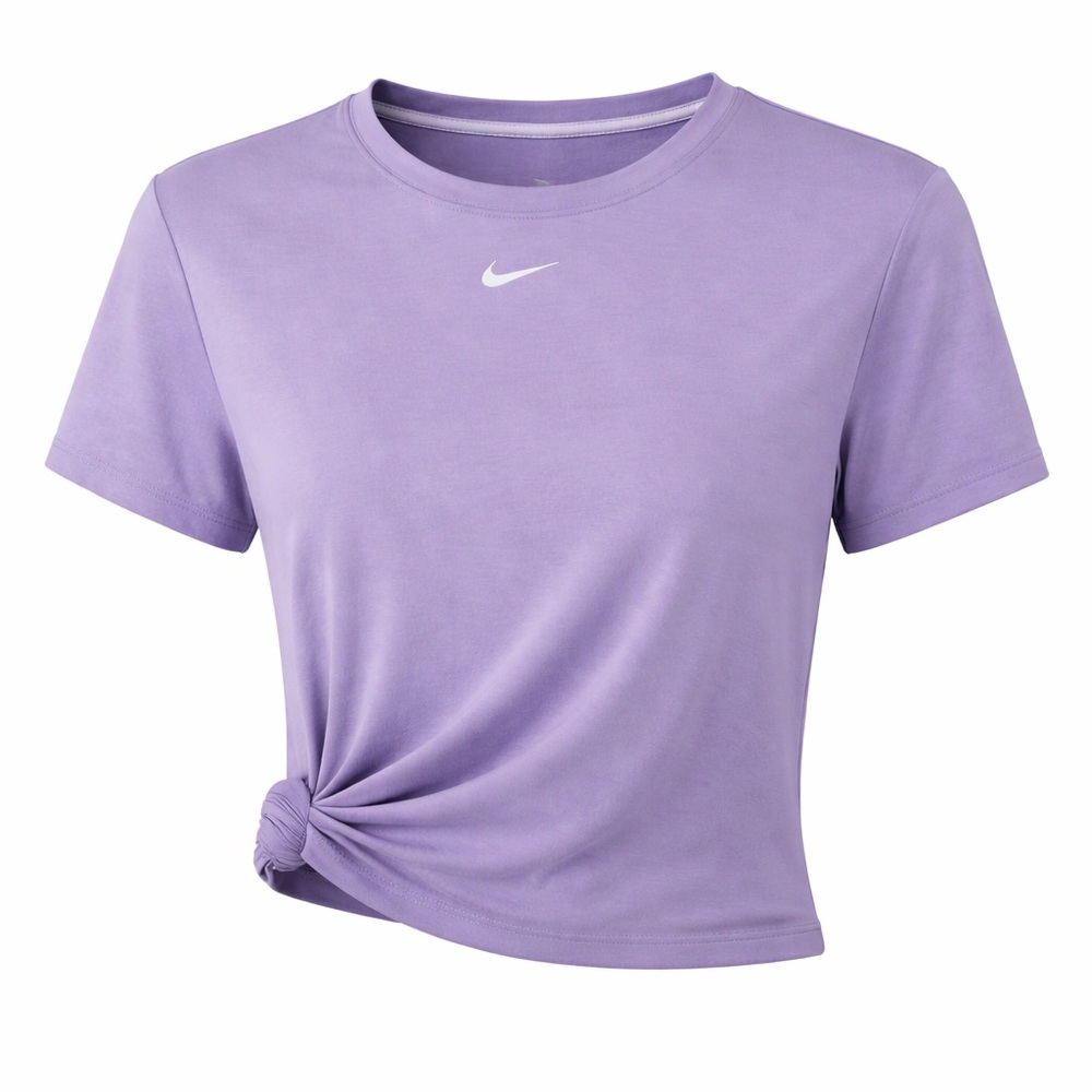 Nike Dri Fit Lavender Cropped Tee Athletic Short Sleeve Womens M